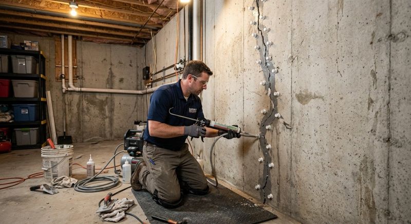 Basement Crack Repair in Hendricks County, IN