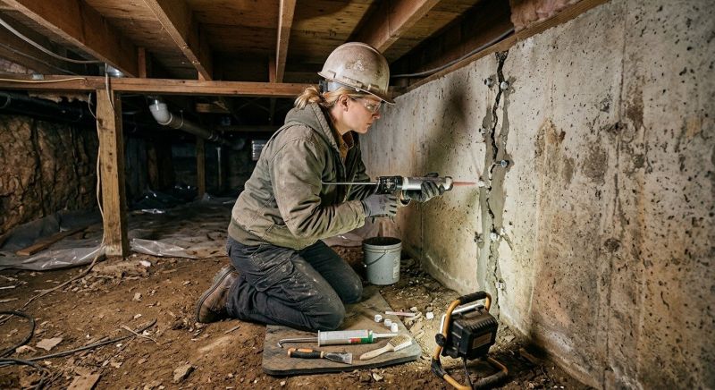 Basement Foundation Repair in Fishers, IN