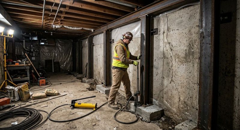 Basement Stabilization in Hendricks County, IN