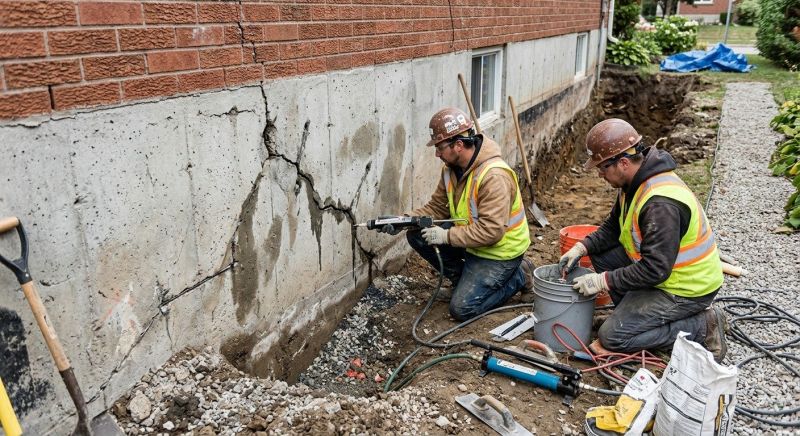 Cracked Foundation Repair in Avon, IN