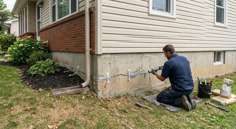 Cracked Foundation Repair in Brownsburg, IN