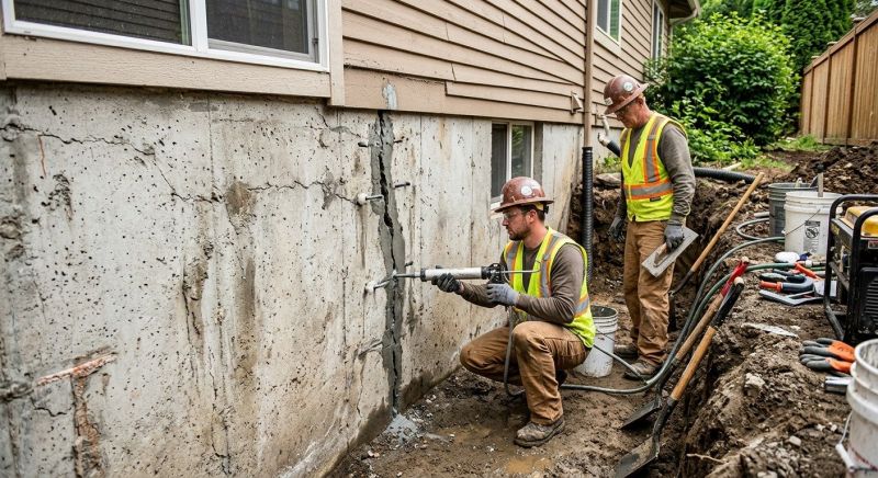 Cracked Foundation Repair in Camby, IN