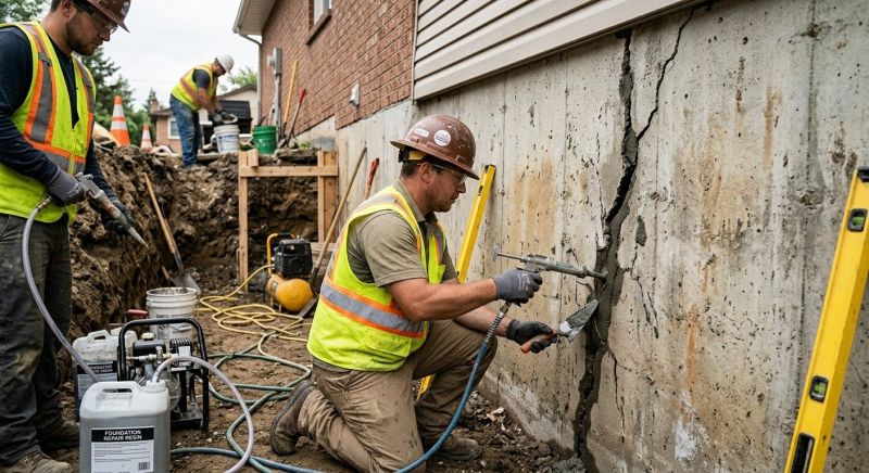 Cracked Foundation Repair in Carmel, IN
