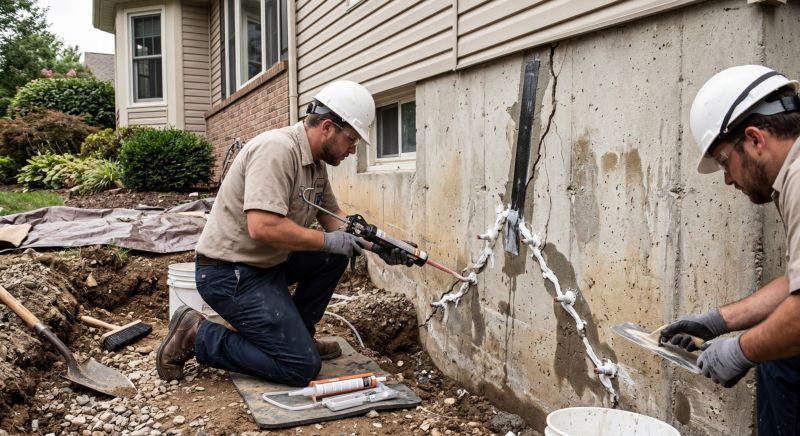 Cracked Foundation Repair in Danville, IN