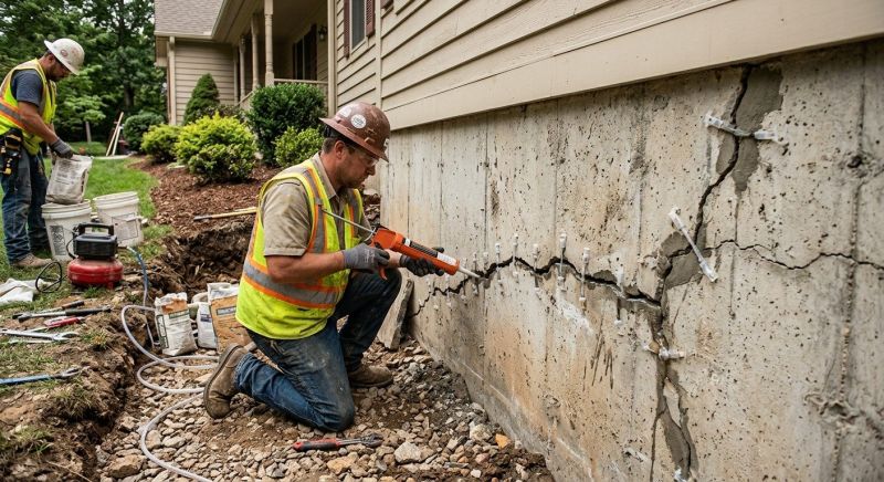 Cracked Foundation Repair in Westfield, IN
