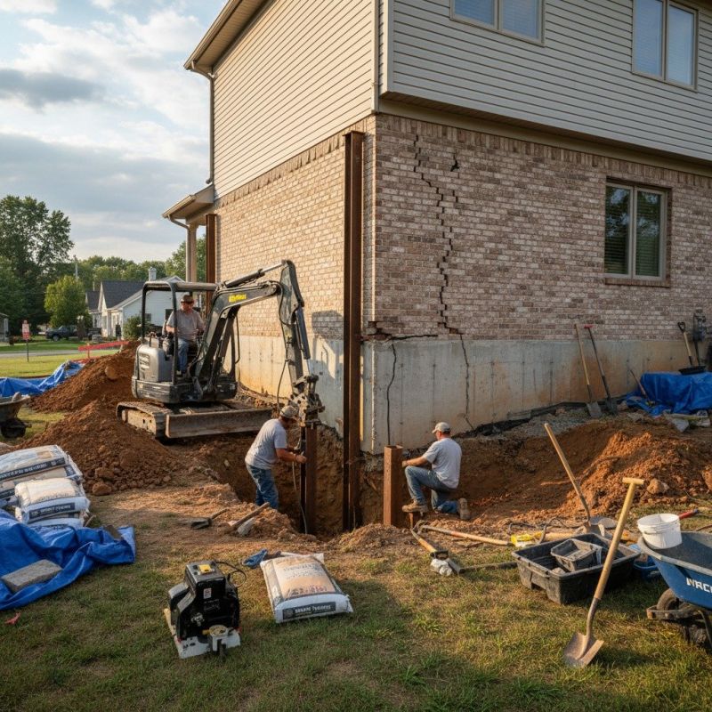 Exterior Foundation Repair in Hendricks County, IN