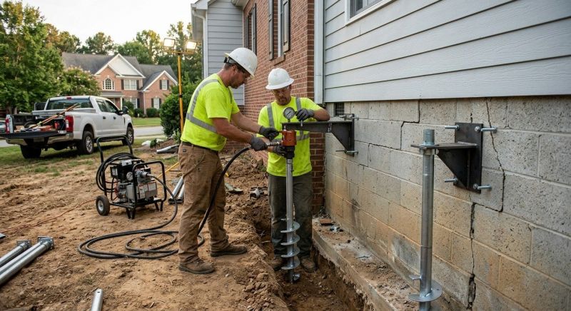 Helical Piers Installation in Hendricks County, IN