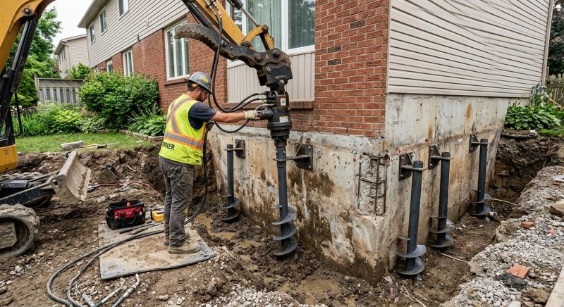 Helical Piers Installation in Hendricks County, IN