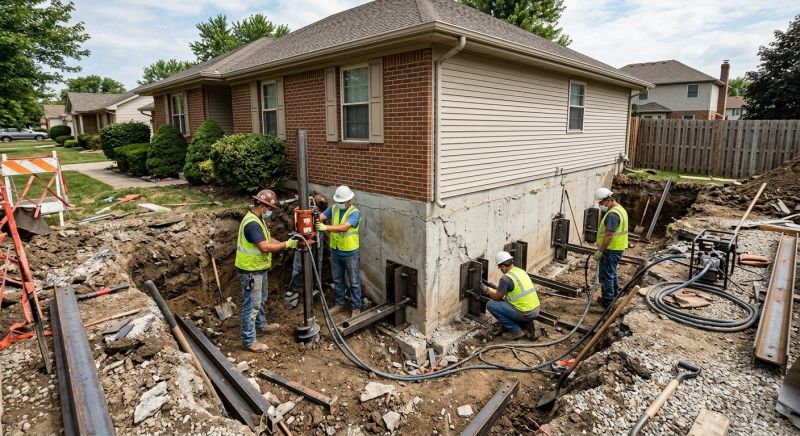 House Foundation Repair in Zionsville, IN