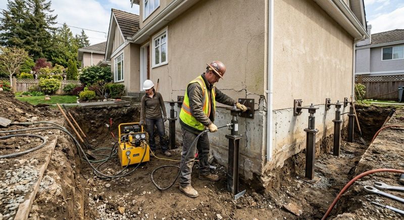 Sinking Foundation Repair in Avon, IN