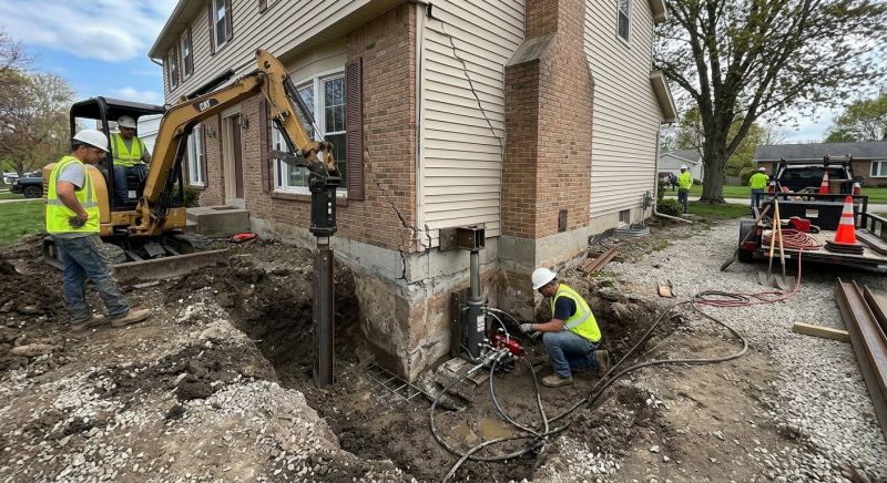 Sinking Foundation Repair in Camby, IN