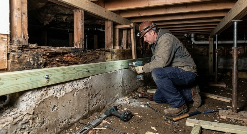 Sinking Foundation Repair in Fishers, IN