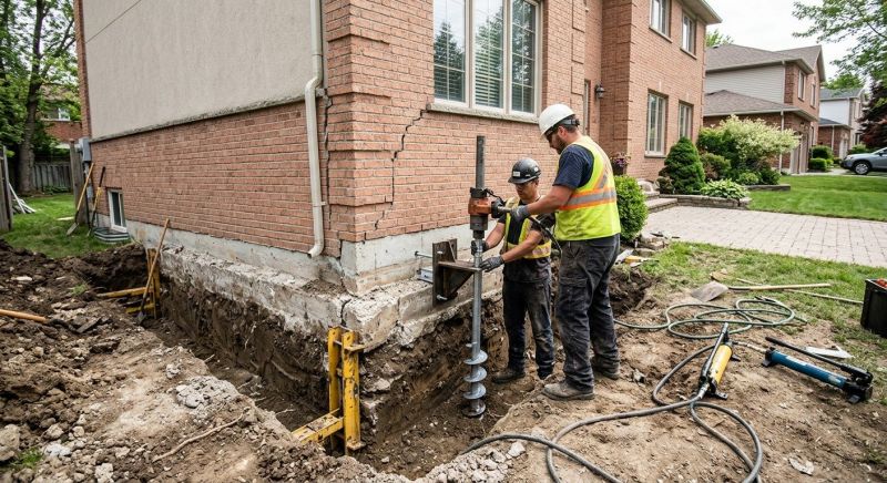 Sinking Foundation Repair in Hamilton County, IN