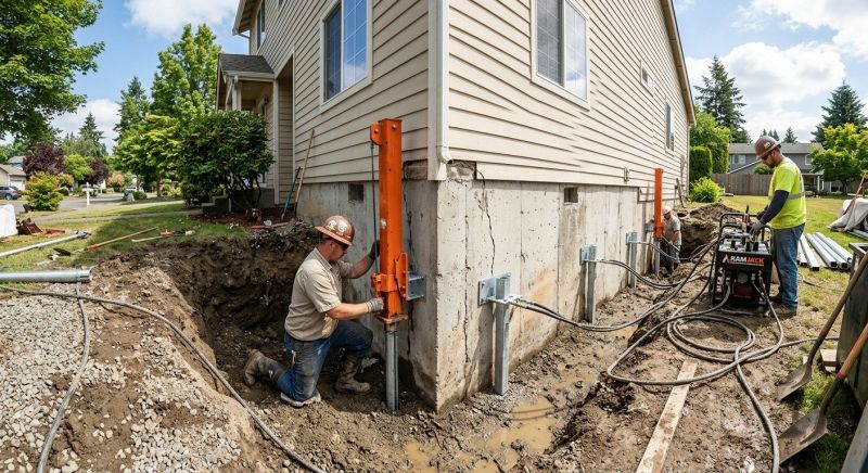 Sinking Foundation Repair in Westfield, IN